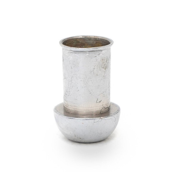 Image 1 of Set of 9 vintage chrome metal candlestick, Italy 1960