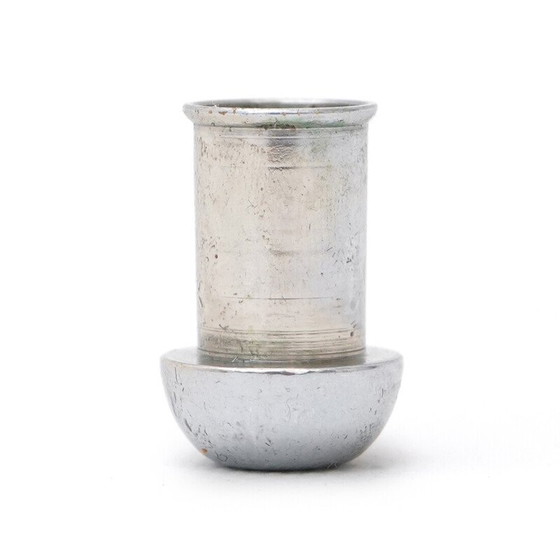 Image 1 of Set of 9 vintage chrome metal candlestick, Italy 1960