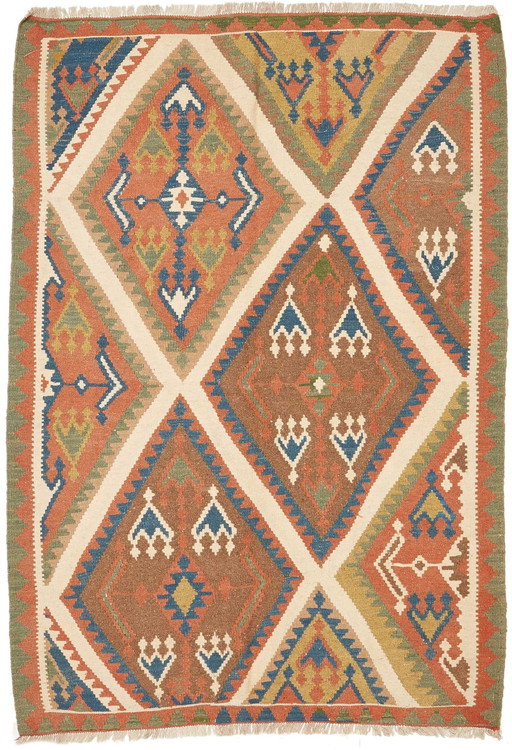 1 X Fars Kelim Gaschgai 224 X 150 Cm - Orient Handgewebt