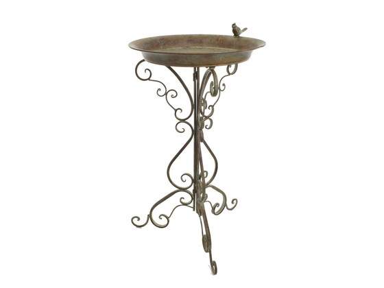 Image 1 of Elegant Birdbath On Stand Antique Style