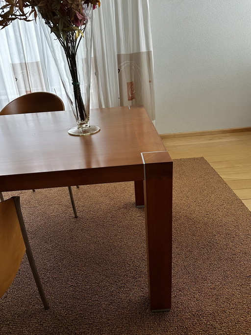 Dining Room Table Fratone 230X90 Cm Cherry Alu