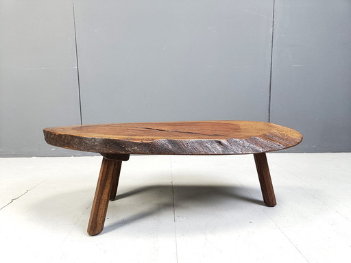 Tripod Brutalist Tree Root Coffee Table, 1970S