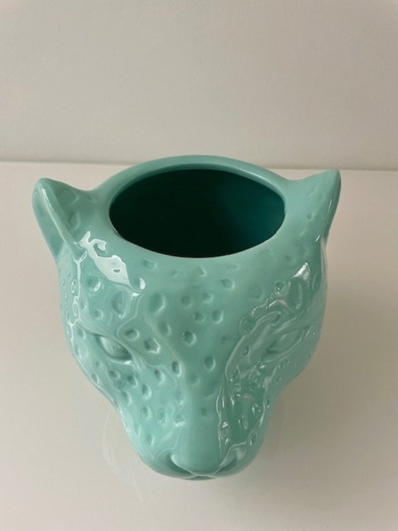 Image 1 of Flower Pot Panther Mint Green