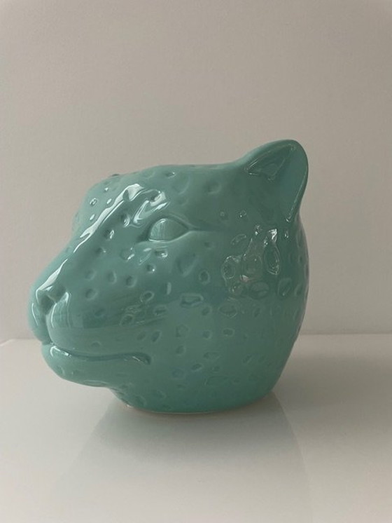 Image 1 of Flower Pot Panther Mint Green