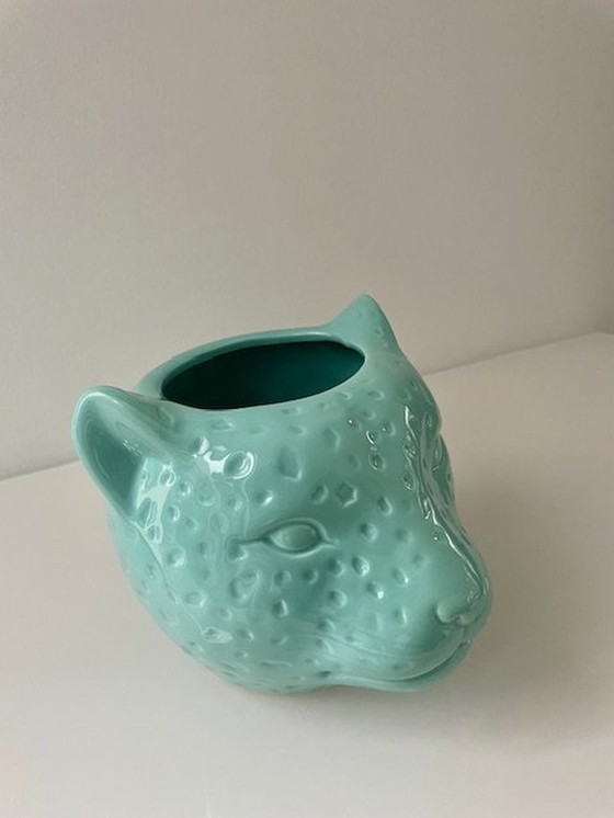 Image 1 of Flower Pot Panther Mint Green