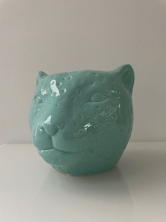 Image 1 of Flower Pot Panther Mint Green