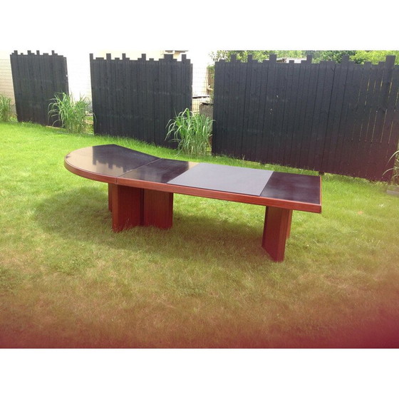 Image 1 of Vintage rosewood conference desk with drawer, 1970