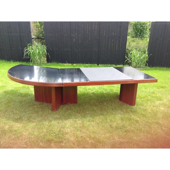 Image 1 of Vintage rosewood conference desk with drawer, 1970