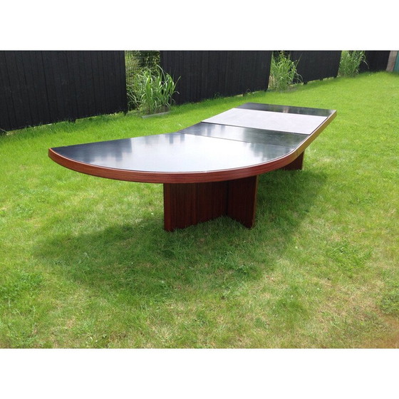 Image 1 of Vintage rosewood conference desk with drawer, 1970