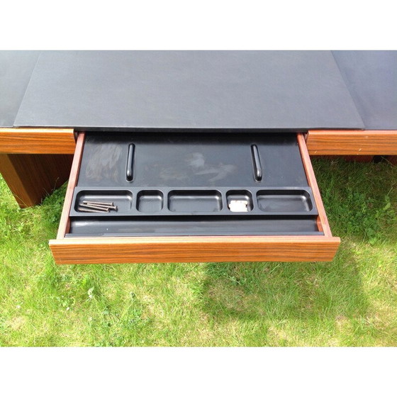 Image 1 of Vintage rosewood conference desk with drawer, 1970
