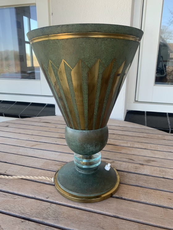 Image 1 of Edmond Etling Uplight vase lamp