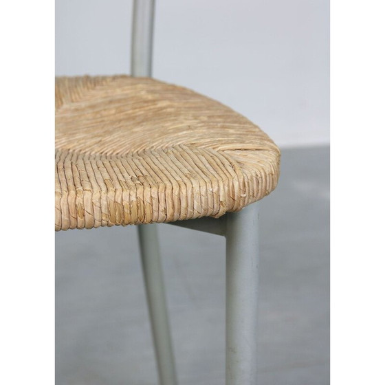 Image 1 of Sedia vintage in paglia e metallo, Italia