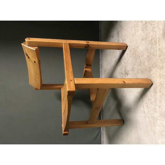Image 1 of Set of 4 vintage pine Edwin Helseth dining chairs for Stange Bruk, 1970s
