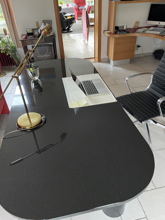 Image 1 of Granite Black Table/Bureau