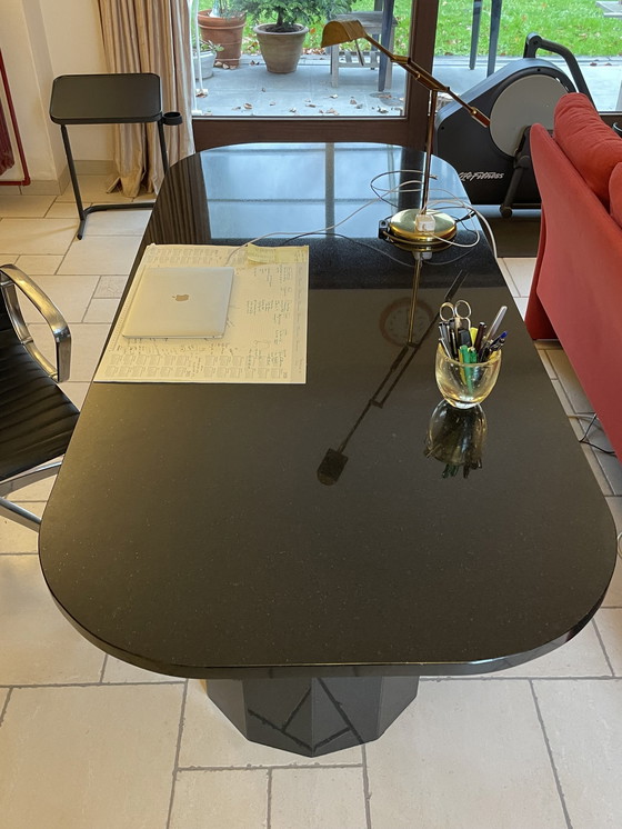 Image 1 of Granite Black Table/Bureau