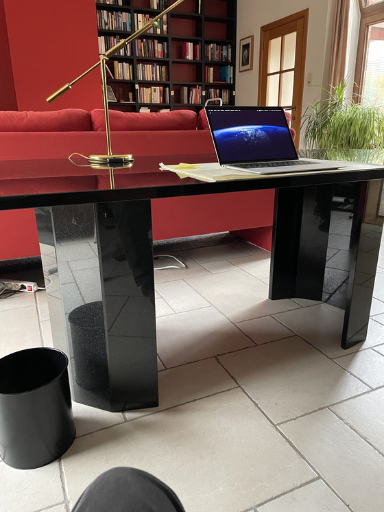 Image 1 of Granite Black Table/Bureau