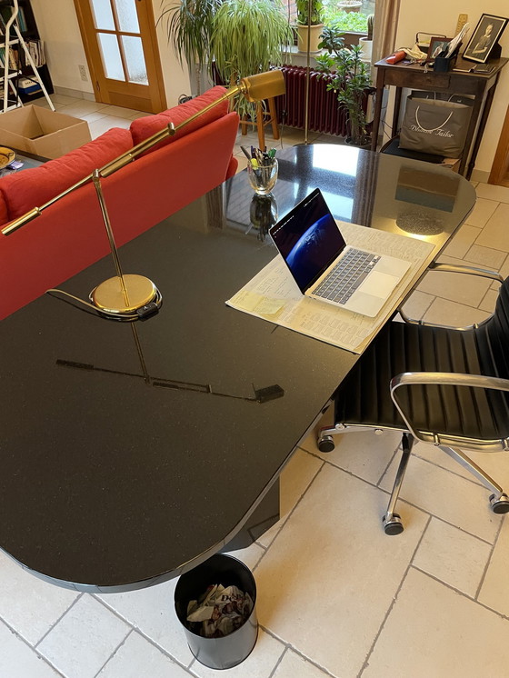 Image 1 of Granite Black Table/Bureau