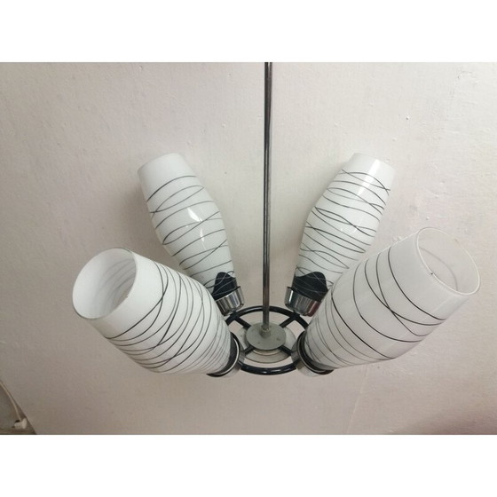 Image 1 of Lampadario vintage in metallo Drupol, Cecoslovacchia 1968