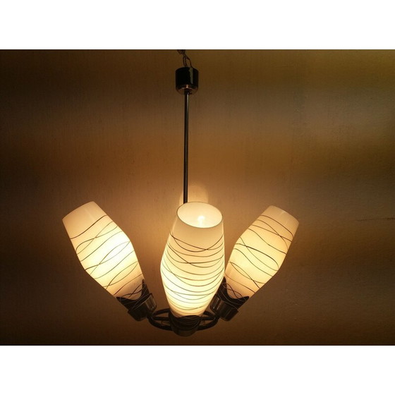 Image 1 of Lampadario vintage in metallo Drupol, Cecoslovacchia 1968