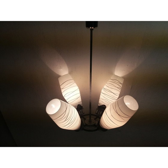 Image 1 of Lampadario vintage in metallo Drupol, Cecoslovacchia 1968