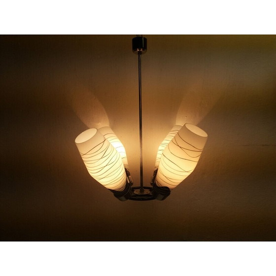 Image 1 of Lampadario vintage in metallo Drupol, Cecoslovacchia 1968