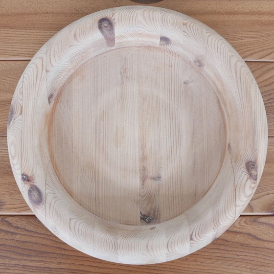 Image 1 of Mid-century pine wooden bowl, Belgium 1970s