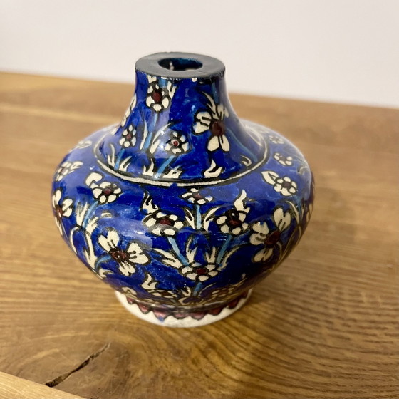 Image 1 of Enamelled Ceramic Ball Vase