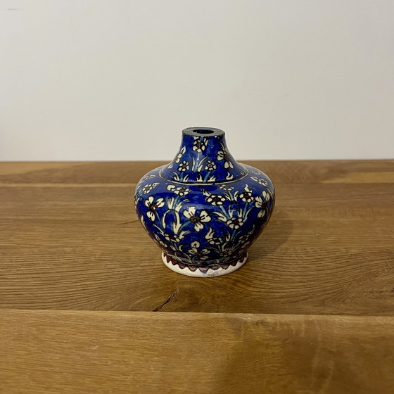 Image 1 of Enamelled Ceramic Ball Vase