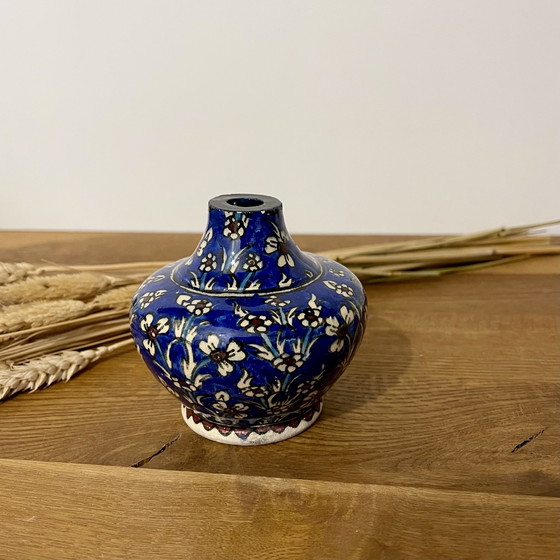 Image 1 of Enamelled Ceramic Ball Vase