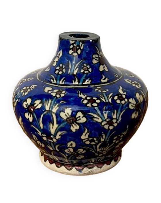 Image 1 of Enamelled Ceramic Ball Vase