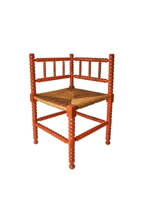 Image 1 of Bobbin corner chair orange/copper