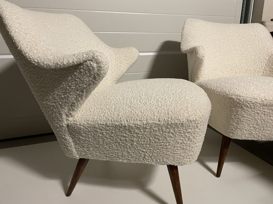 Image 1 of 2x Chaise de cocktail Mid Century moderne teddy