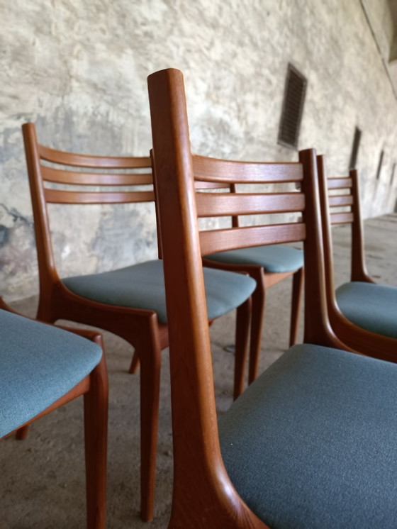 Image 1 of 6x Henning Kjaernulf For K.S Møbler Teak Design Chairs Dansk Design