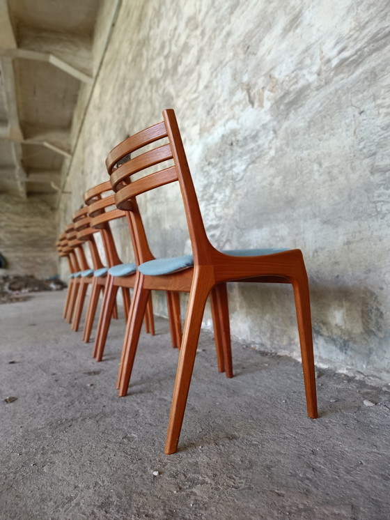 Image 1 of 6x Henning Kjaernulf For K.S Møbler Teak Design Chairs Dansk Design