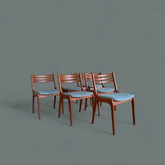 Image 1 of 6x Henning Kjaernulf For K.S Møbler Teak Design Chairs Dansk Design