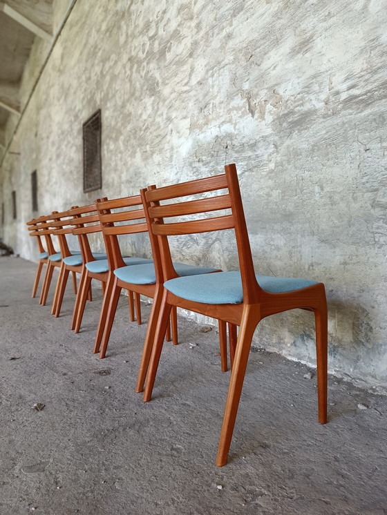 Image 1 of 6x Henning Kjaernulf For K.S Møbler Teak Design Chairs Dansk Design