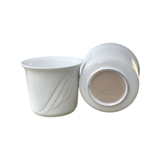 Image 1 of Coppia di vasi vintage in ceramica bianca per Duemler e Breiden, Germania 1970
