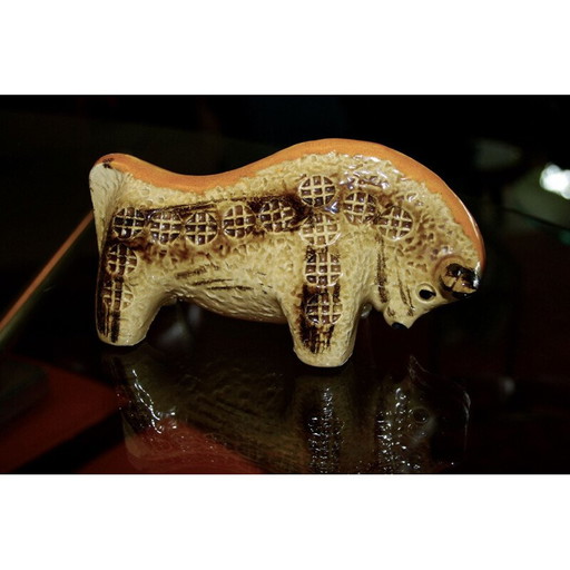 Ceramic bull by Aldo Londi for Bitossi, 1970