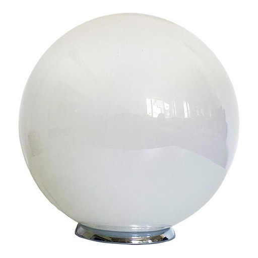 Contemporary Scenographic Murano Vanished-White Murano Glass Table Lamp In 70'S Style