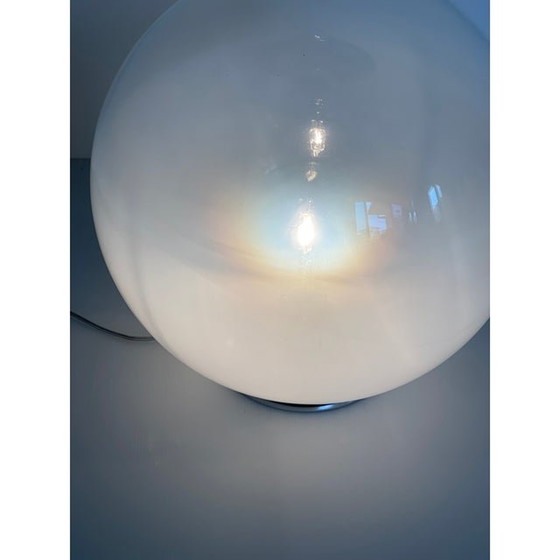 Image 1 of Contemporary Scenographic Murano Vanished-White Murano Glass Table Lamp In 70'S Style