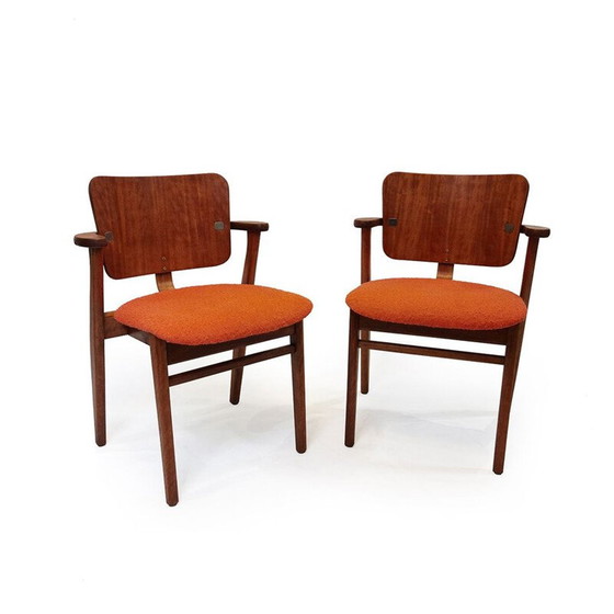 Image 1 of Pair of vintage chairs Domus by Ilmari Tapiovaara for De Coene