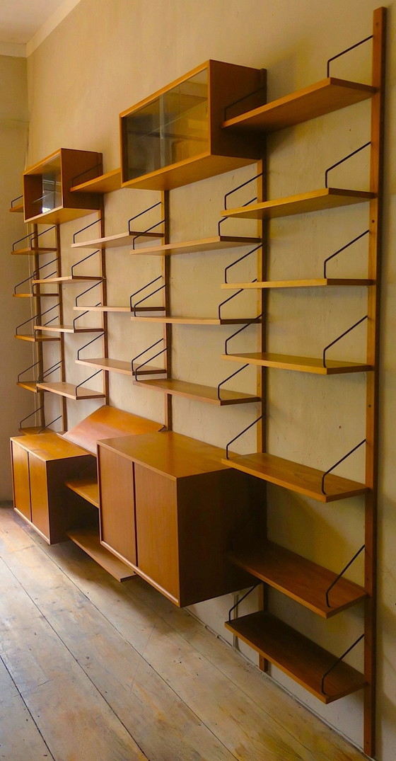 Image 1 of Extensive Danish Modular Teak Shelf System By Poul Cadovius For Cado Royal 1950-60