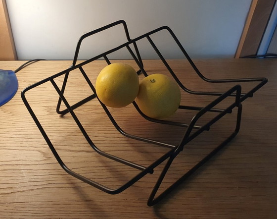 Image 1 of Vintage Black Wire Metal Fruit Bowl