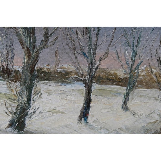 Image 1 of Dipinto a olio moderno d'epoca di Alfred Pedersen, Danimarca 1970