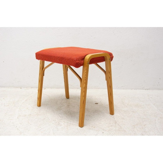 Image 1 of Vintage bentwood stool by Dřevopodnik Holešov, 1970s