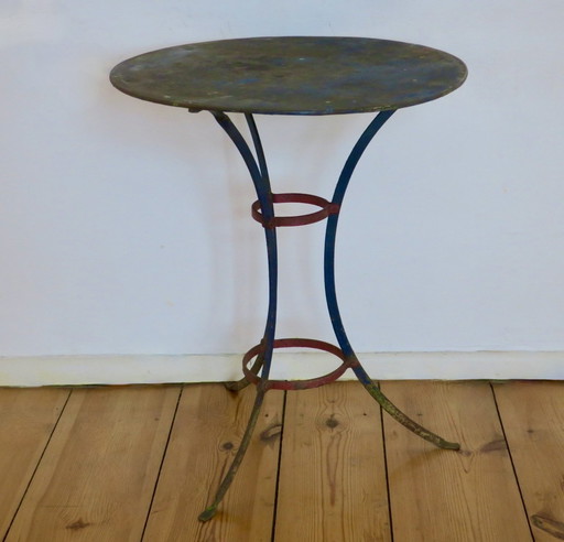 Painted Bistro Table, Early 20Th Century