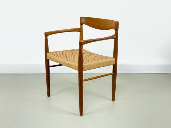 Image 1 of Teak & Papercord Armchair By H. W. Klein For Bramin, 1960S