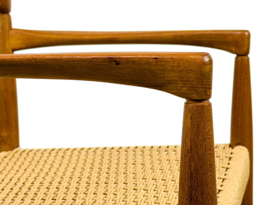 Image 1 of Teak & Papercord Armchair By H. W. Klein For Bramin, 1960S