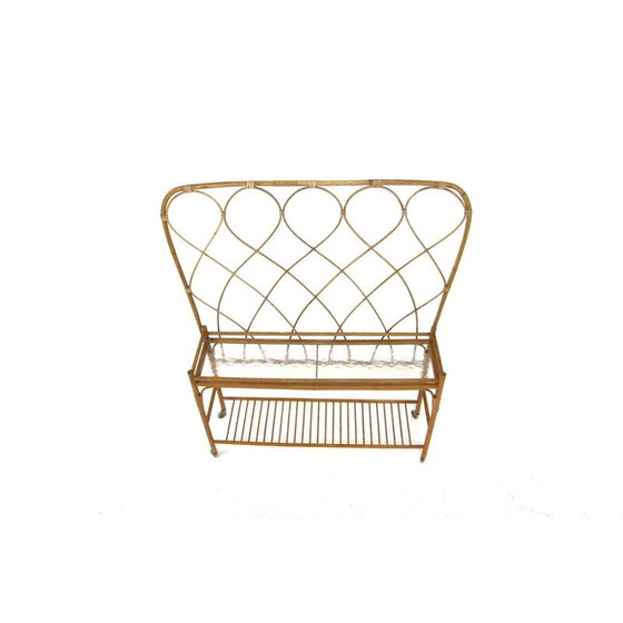 Image 1 of Scandinavian vintage planter in rattan, Sweden 1960
