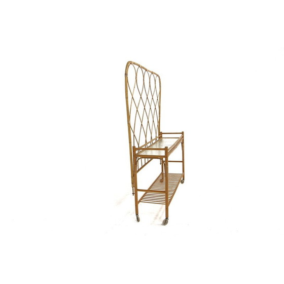 Image 1 of Scandinavian vintage planter in rattan, Sweden 1960